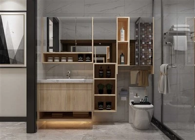 Elegante moderne badeværelsesskabe