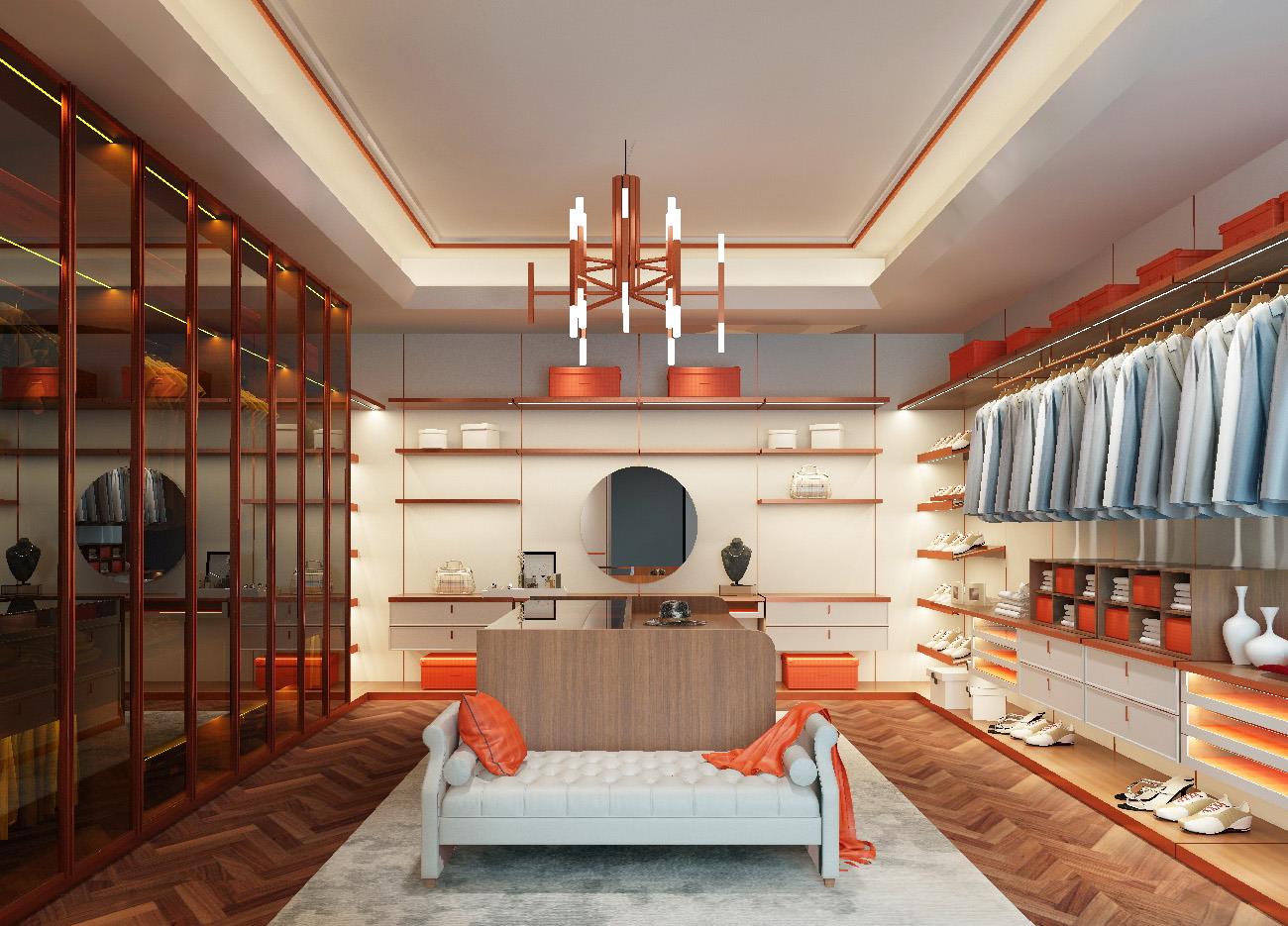 Dekorationsteknikker i garderobe