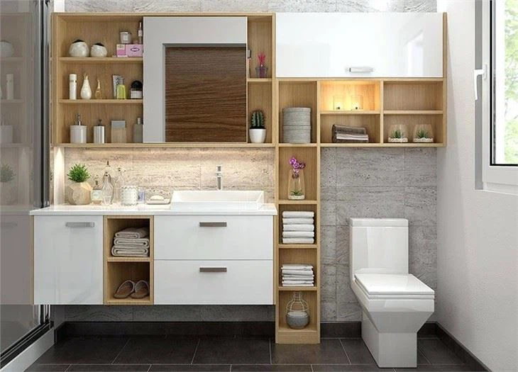 Contemporary Bathroom Tall Cabinet